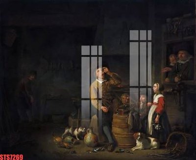 Download file gốc Tranh sơn dầu phương tây tổng hợp STS7269 (in lụa) nghệ thuật