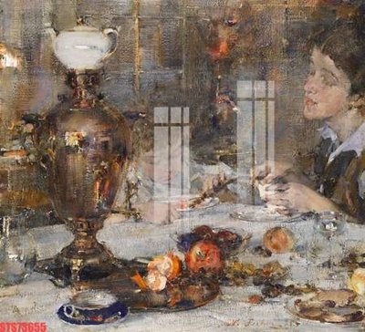 File gốc Tranh sơn dầu phương tây tổng hợp STS73655 (in mica) làm bảng hiệu