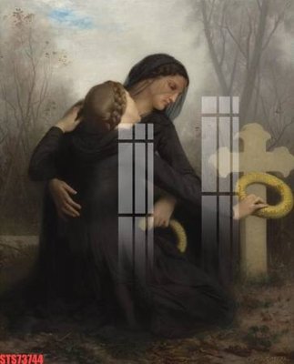 File tranh Tranh sơn dầu phương tây tổng hợp STS73744 (bản gốc) treo phòng ăn