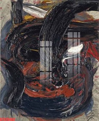 File in lụa Tranh sơn dầu phương tây tổng hợp STS75462 (hoa văn) Tranh sơn dầu phương tây tổng hợp STS75462