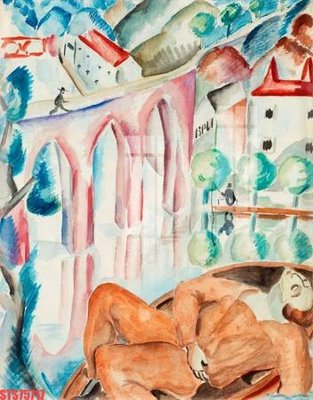 File gốc Tranh sơn dầu phương tây tổng hợp STS75717 (in lụa) cao cấp