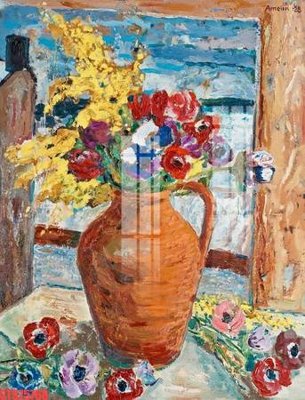 Ảnh gốc Tranh sơn dầu phương tây tổng hợp STS75768 (nét căng) in mica