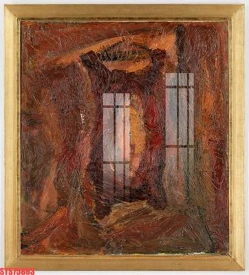 File in trần Tranh sơn dầu phương tây tổng hợp STS75863 (bản gốc) bầu trời