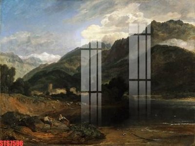 File in trần Tranh sơn dầu phương tây tổng hợp STS7596 (bản gốc) bầu trời