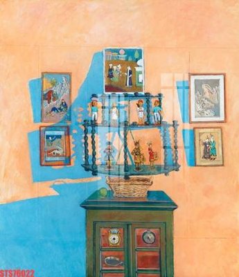 File in trần Tranh sơn dầu phương tây tổng hợp STS76022 (bản gốc) bầu trời