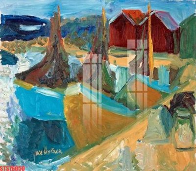 File tranh Tranh sơn dầu phương tây tổng hợp STS76050 (gốc) phong cách tối giản