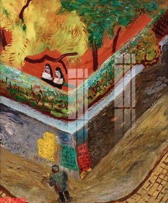 File gốc Tranh sơn dầu phương tây tổng hợp STS76083 (in mica) làm bảng hiệu