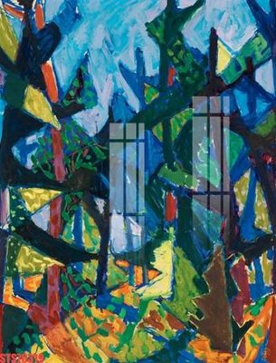 Tải file Tranh sơn dầu phương tây tổng hợp STS76319 (gốc) chủ đề hoa sen