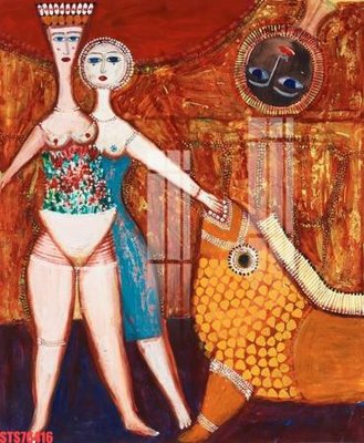 File tranh Tranh sơn dầu phương tây tổng hợp STS76416 (ảnh gốc) in trần nhà