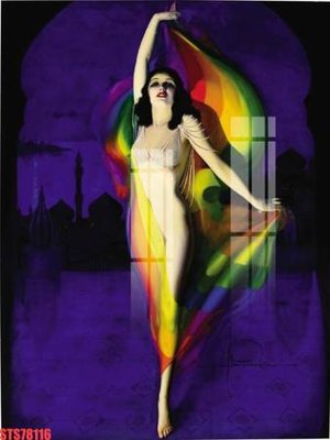 File gốc Tranh sơn dầu phương tây tổng hợp STS78116 (in lụa) tranh mã đáo