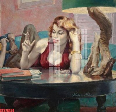 File tranh Tranh sơn dầu phương tây tổng hợp STS78424 (bản gốc) trang trí văn phòng