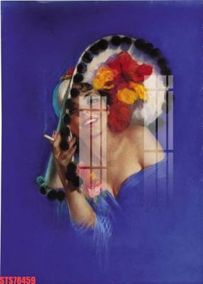 File gốc Tranh sơn dầu phương tây tổng hợp STS78459 (in lụa) họa tiết 3D