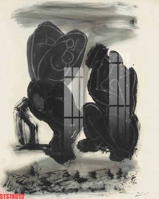 Download file gốc Tranh sơn dầu phương tây tổng hợp STS78613 (in lụa) tranh 3D