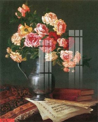 Download file Tranh sơn dầu phương tây tổng hợp STS7866 (gốc) in mica ốp bếp