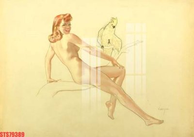 File in trần Tranh sơn dầu phương tây tổng hợp STS79389 (bản gốc) hoa văn