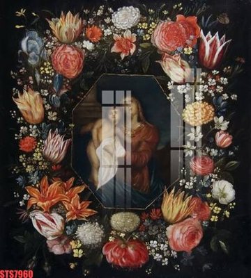 Hình ảnh file gốc in trần nhà Tranh sơn dầu phương tây tổng hợp STS7960