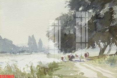 File tranh Tranh sơn dầu phương tây tổng hợp STS79872 (ảnh gốc) in trần xuyên sáng