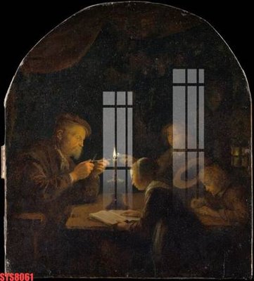 Download file Tranh sơn dầu phương tây tổng hợp STS8061 (gốc) in mica đèn LED