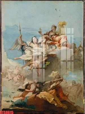 Ảnh gốc Tranh sơn dầu phương tây tổng hợp STS8615 (độ nét cao) in mica