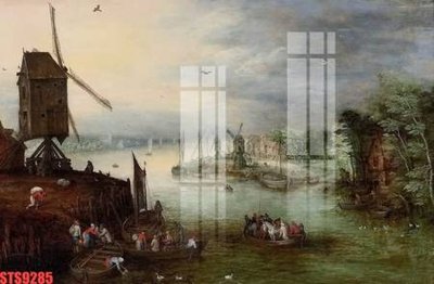 File in trần Tranh sơn dầu phương tây tổng hợp STS9285 (file gốc) hoa văn 3D