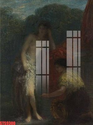 Hình ảnh file gốc in trần nhà Tranh sơn dầu phương tây tổng hợp STS9300