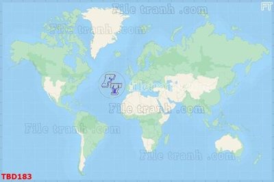 Tải file gốc Tranh bản đồ thế giới TBD183 (in khổ lớn) quảng cáo