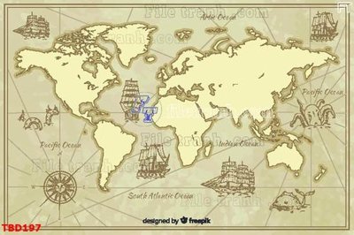 File PSD in ấn Tranh bản đồ thế giới TBD197 (chất lượng cao)