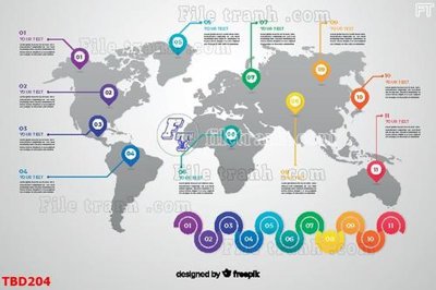 File ảnh Tranh bản đồ thế giới TBD204 (gốc) in decal dán tường