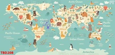 Tải file gốc Tranh bản đồ thế giới TBD208 (in khổ lớn) không vỡ