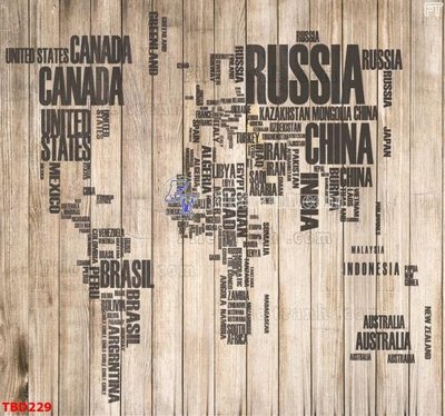 File gốc in ấn Tranh bản đồ thế giới TBD229 chất lượng vượt trội