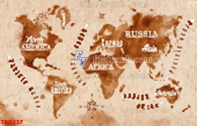 Tải file gốc Tranh bản đồ thế giới TBD237 (in bạt) quảng cáo