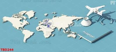 File ảnh Tranh bản đồ thế giới TBD244 (gốc) in poster