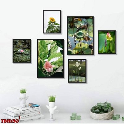 Tải file File tranh bộ 6 tấm hoa sen hoa hướng dương TBH150 (ảnh gốc) in gạch men