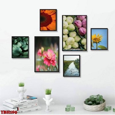 File in trần File tranh bộ 6 tấm hoa sen hoa hướng dương TBH196 (file gốc) xuyên sáng