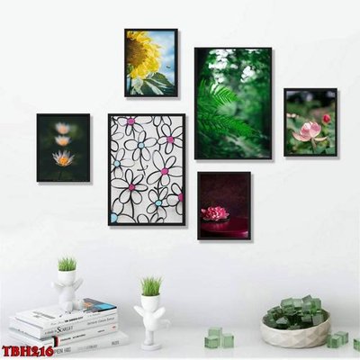 File in trần File tranh bộ 6 tấm hoa sen hoa hướng dương TBH216 (file gốc) xuyên sáng