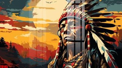 File tranh File gốc in tranh thổ dân TD145 (gốc) chủ đề thiên nhiên