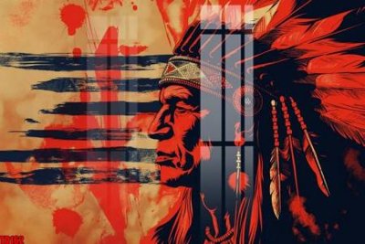 File in ấn File gốc in tranh thổ dân TD162 (bản gốc) cao cấp