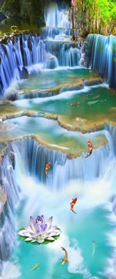 File gốc in ấn File tranh đứng lối vào TD2001 chuẩn màu CMYK