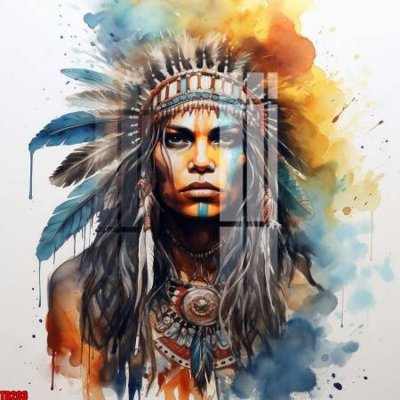 File PSD File gốc in tranh thổ dân TD203 (nguyên bản) cho thiết kế