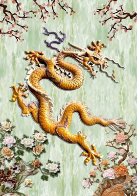 File gốc File tranh đứng lối vào TD2200 (in lụa) tranh mã đáo