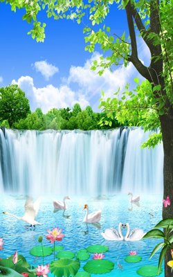 File in trần File tranh đứng lối vào TD2203 (bản gốc) mây trời