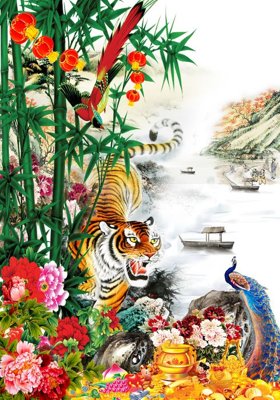 Tải file File tranh đứng lối vào TD2245 (gốc) làm file quảng cáo