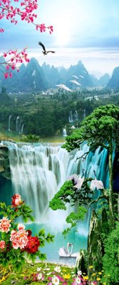 File ảnh File tranh đứng lối vào TD2276 (gốc) cho trang trí nội thất