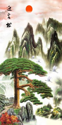 Tải file File tranh đứng lối vào TD2347 (gốc) làm file quảng cáo