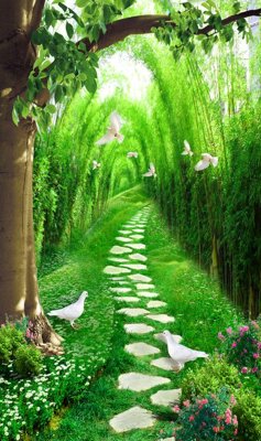 File tranh File tranh đứng lối vào TD2439 (gốc) phong cách tối giản