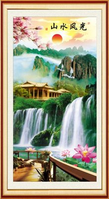 File gốc File tranh đứng lối vào TD2499 (ảnh chi tiết) để in lụa