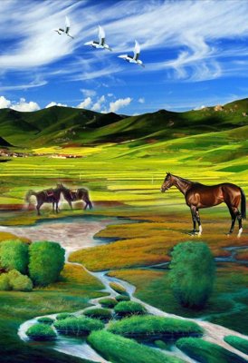 Tải file File tranh đứng lối vào TD2512 (gốc) chủ đề phong thủy