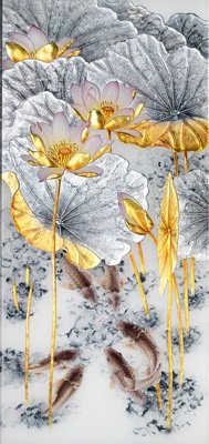 File in trần File tranh đứng lối vào TD2628 (bản gốc) mây trời