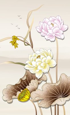 File tranh File tranh đứng lối vào TD2641 (gốc) phong cách tối giản