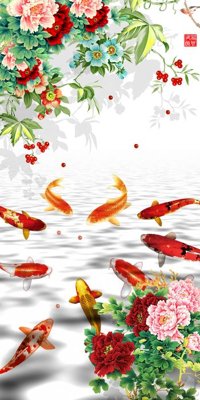 File gốc File tranh đứng lối vào TD2693 (in lụa) chi tiết cao